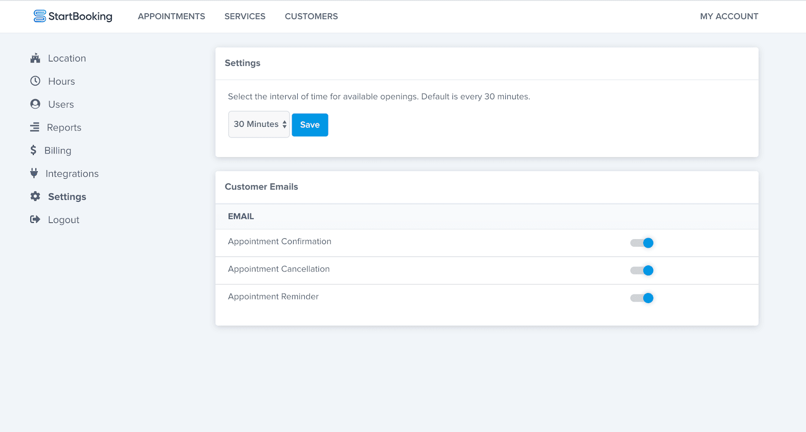 Screenshot 1 for: How to enable/disable customer emails