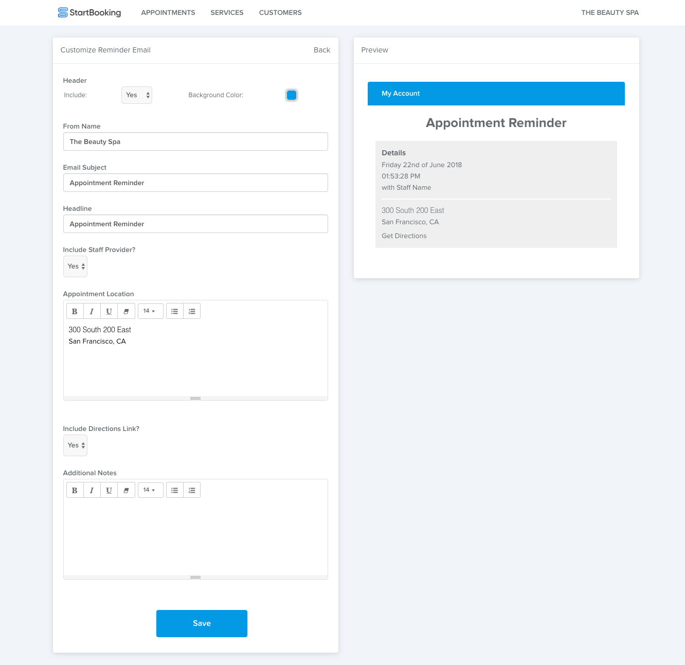Screenshot 2 for: How to edit and customize customer emails