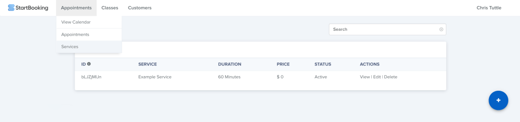Screenshot 1 for: How to create services