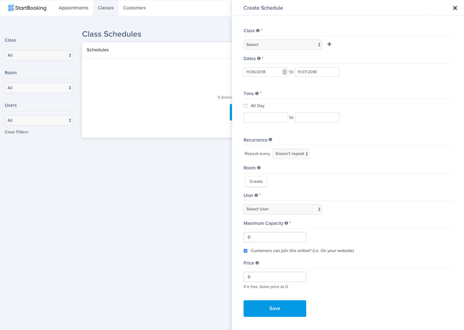 Screenshot 1 for: What are class schedules?