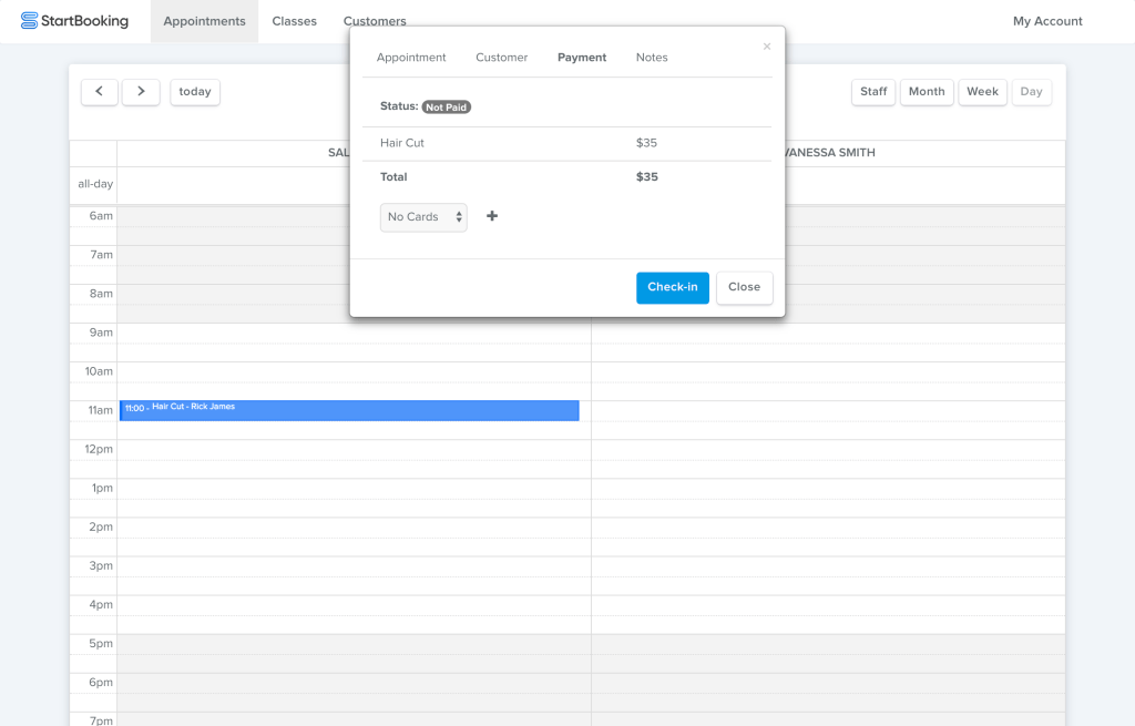 Screenshot 5 for: Managing customer credit cards