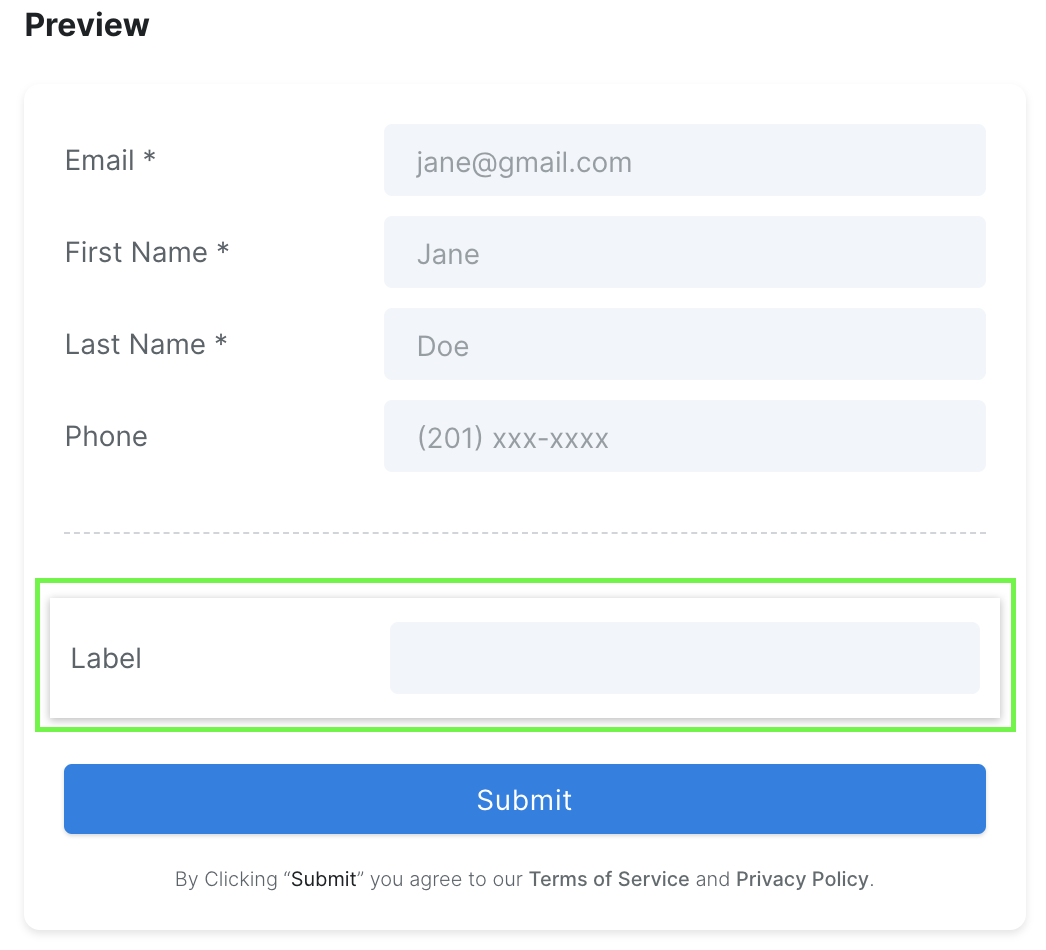 Screenshot 5 for: How to add Custom fields to your form