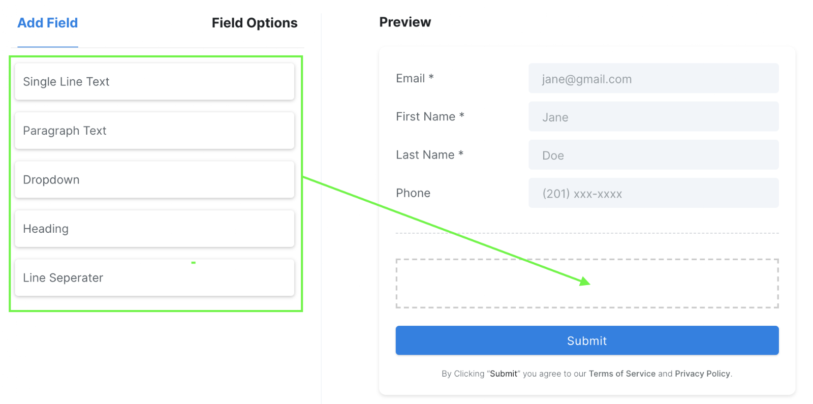 Screenshot 4 for: How to add Custom fields to your form