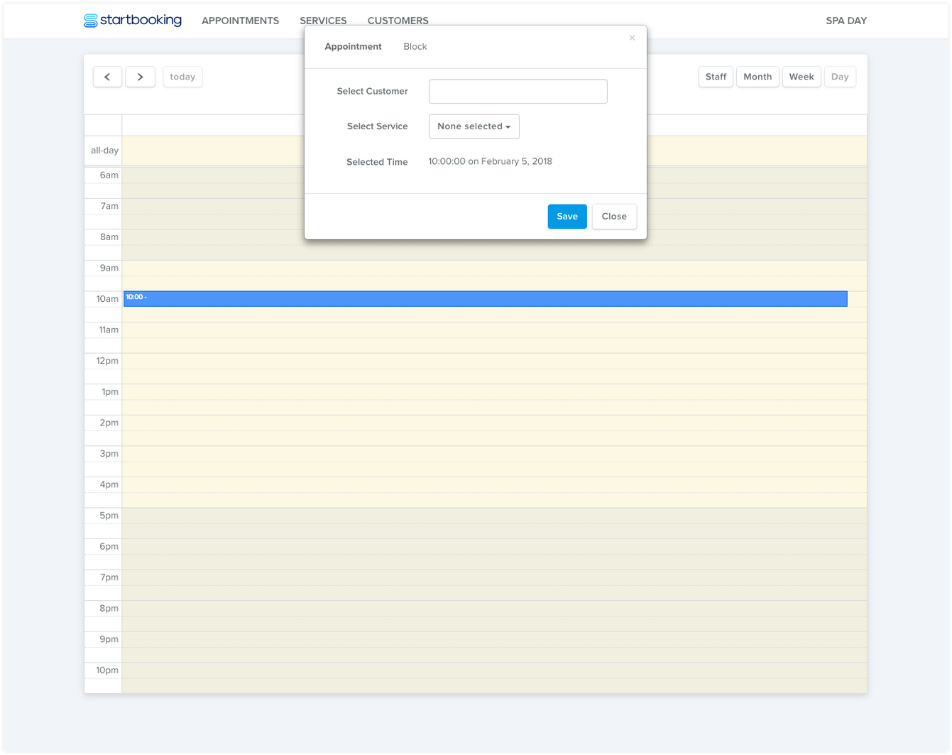 Screenshot 1 for: How to create online appointments